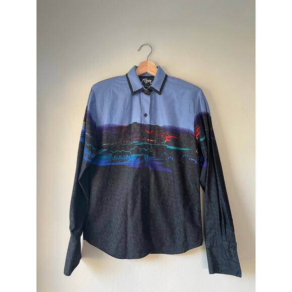 Roper Rider Sunset Mountain Horse Vintage Western Button-Down – Women’s Small - Picture 1 of 7